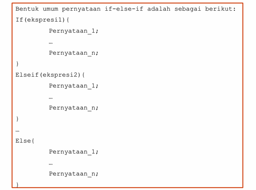 pernyataan if-else-if